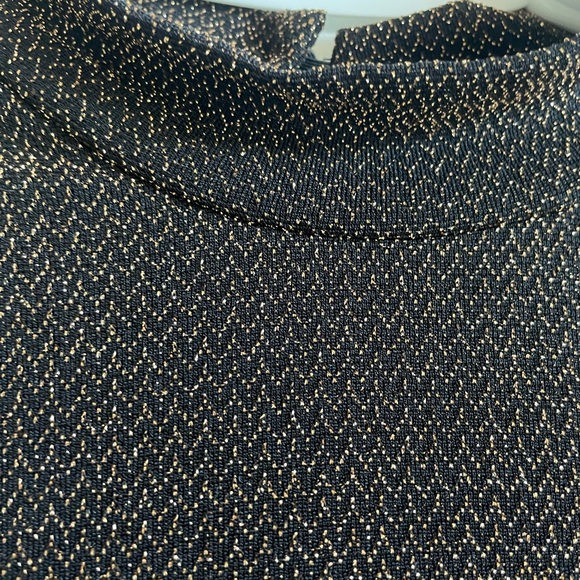 Rachel Zoe gold and black sparkle mini dress with peep hole back - Picture 2 of 7